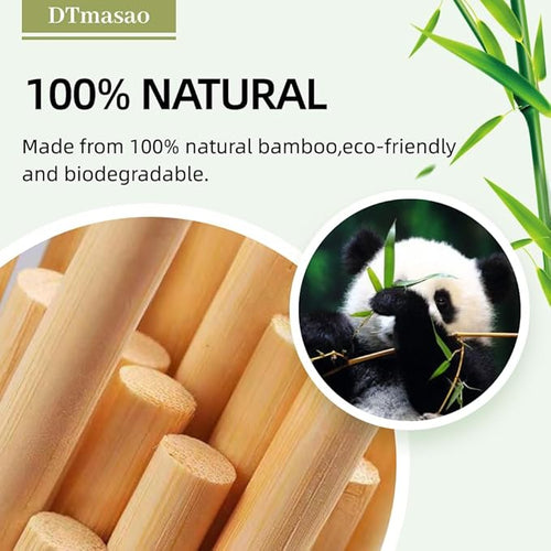 1/2 x 6 Inch 100 PCS Dowel Rods Wood Sticks Wooden Dowel Rods - Unfinished Bamboo Sticks - for Crafts and DIYers