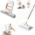 2025 New Disposable Dust Mop with a Mini Foldable Desktop Mop, Multi Surface Cleaning Flat Dust Mop for Dry Wet Disposable Pads for Kitchen Wall Bathroom Toilet Corners (Mini Mop Set)