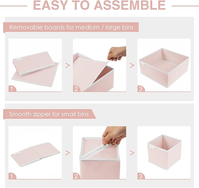 8 Pack Underwear Drawer Organizer, Drawer Organizer Clothes, Foldable Cloth Storage Box Closet Dresser Drawer Divider Organizer for Clothes, Scarves