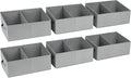 DIMJ Trapezoid Storage Bins for clothes - 6 Packs Closet Organizers and Storage Baskets, Foldable Closet Baskets with Handles and Divider, Closet Storage Bin Toybox for Shelves Living Room Bedroom