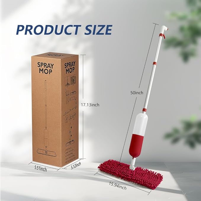 Spray Mop for Floor Cleaning Wet & Dry Mops Multi-Purpose Spray Mop - 2-in-1 Dry and Wet Microfiber Floor Cleaning mop,Comes with a 650 ml Reusable can Bottle