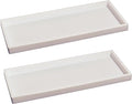 Countertop and Vanity Tray - 2 PC Large 11.7" Silicone Bathroom Trays, Counter Organizer, Dish Soap Sponge Holder Kitchen Sink Tray Organizer, Sink Caddy Toothbrush Key Kitchen Soap Trays