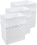13 Gallon Disposable Pop-Up Trash Cans (3-Pack) with Fitted Bags – Foldable Garbage & Recycling Bins for Parties, Events & Kitchen (Trellis, 17" H x 13.5" W x 10" D)