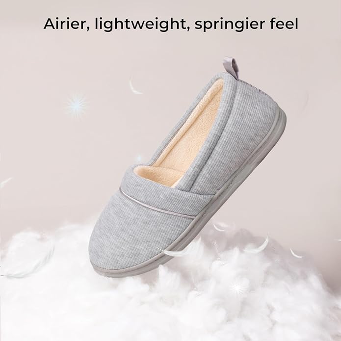 HomeTop Women's Comfy Loafer Slippers Lightweight Memory Foam Non-slip Indoor House Shoes