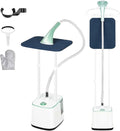 Standing Garment Steamer, 2000W Powerful Steamer for Clothes, 10 Steam Levels, 2.7L Water Tank for 90 Mins Continuous Steaming, Home Commercial Use (Pearl Green)