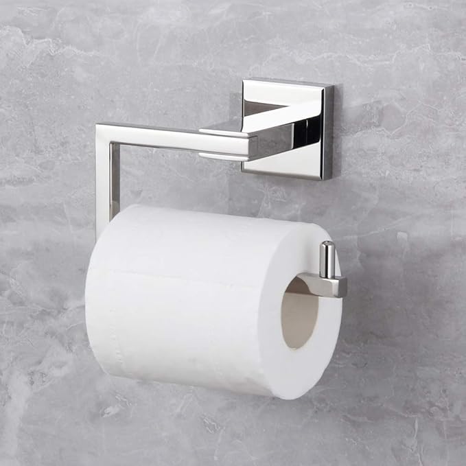 Bathroom Toilet Paper Holder SUS304 Stainless Steel Kitchen Washroom Tissue Roll Dispenser Wall Mounted Rustfree 5-inch TP Holder Polished Finish