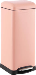 happimess HPM1007J Betty Retro 8-Gallon Step-Open Trash Can, Fingerprint Resistant, Modern, Minimalistic for Home, Kitchen, Laundry Room, Office, Bedroom, Bathroom, Flamingo Pink