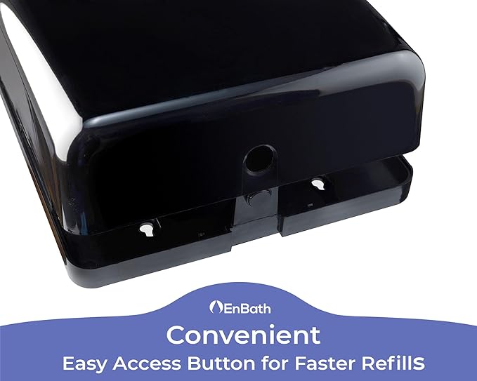 Commercial Paper Towel Dispenser Wall Mount, Holds 500 Multifold, Trifold, Z Fold, C Fold Hand Towels for Bathroom/Restroom, Office, Shop, or Home (Black)