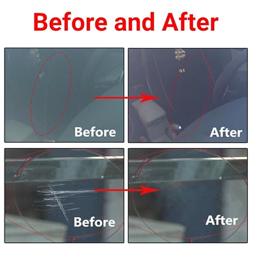 Windshield Scratch Remover Set Glass Polishing Kit Abrasive Discs Polish Pads for Any Windscreen Rear or Side Windows