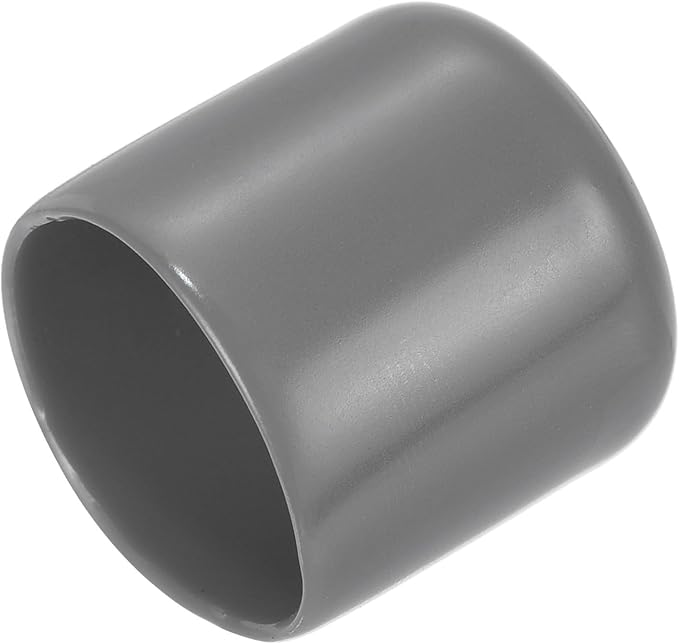 uxcell 20pcs Rubber End Caps 24mm ID Vinyl PVC Round Tube Bolt Cap Cover Screw Thread Protectors Dark Grey