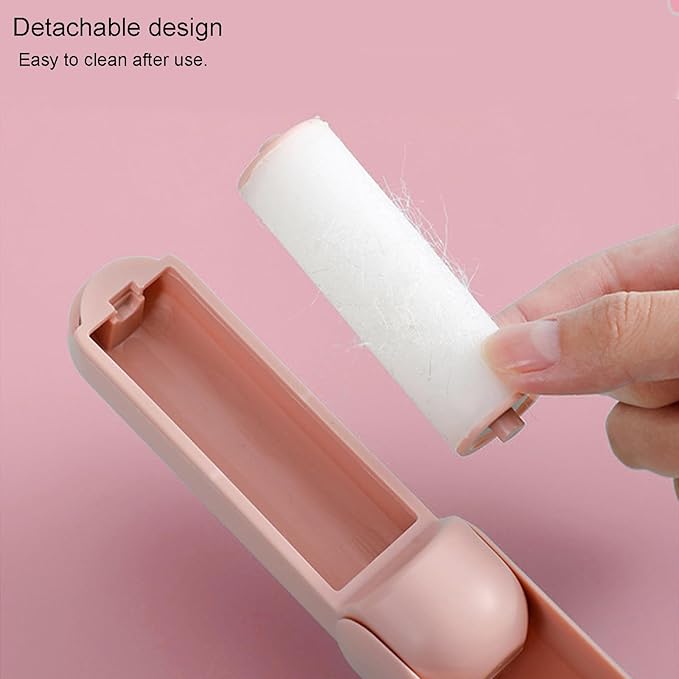 Travel Lint Roller Mini, Cute Bear Resuable Lint Rollers for Pet Hair Extra Sticky, Washable Cat Dog Hair Remover for Cloth, Car, Furniture