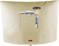 TOHONFOO Backflow Preventer Pipe Insulation Cover (5°F) - Irrigation Sprinkler Valve Insulated Pouch - Water Well Pump Cover - Sturdy 5 Layers for Winter Freeze Protection, 38" W x 24" H, Beige