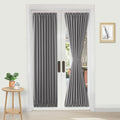 DWCN French Door Curtains – Rod Pocket Thermal Blackout Curtain for Doors with Glass Window, Kitchen and Patio Doors for Privacy, 36 X 72 Inches Long, 1 Curtain Panel with Tieback,Grey