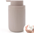 BosilunLife Foam Hand Soap Dispenser - Ceramic Foaming Soap Dispenser for Bathroom 12oz Refillable Liquid Lotion Soap Dispenser with Rust-Proof Foaming Pump for Countertop