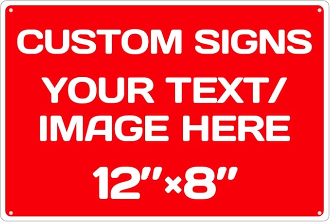 Personalized Aluminum Weatherproof Metal Sign - Multiple Sizes, Custom Text & Picture, Hazard, Garden, Custom Door Sign