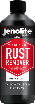 JENOLITE Rust Remover for Metal - Fast Acting No Drip Thick Liquid - Industrial Strength, Removes Rust Back to Bare Metal - 17oz (500ml)