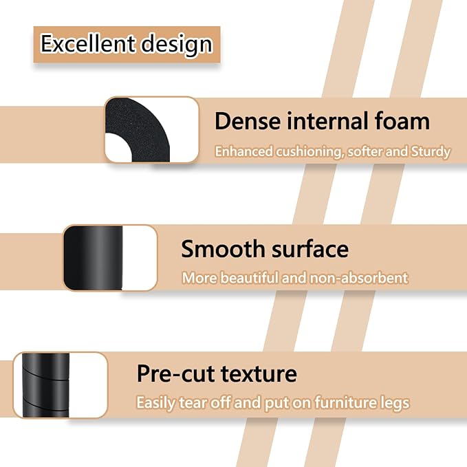 4 Pcs Bed Frame Toe Protectors, Non-Adhesive Bed Frame Leg Covers for Toe Savers, Toe Cushion for Any Furniture Leg - Prevents Toe Injuries from Hitting Hard Furniture Legs