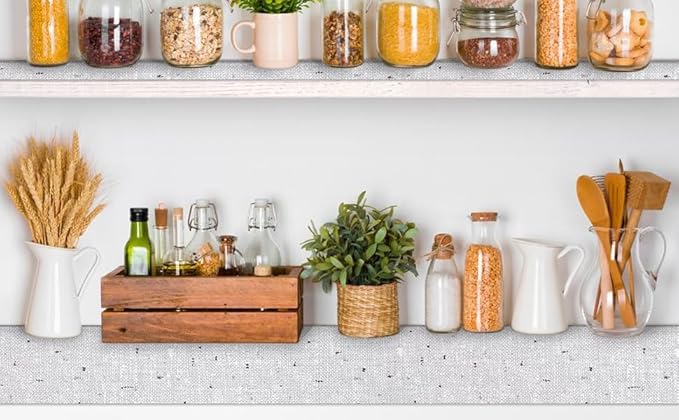 Shelf Liner 18" W x 96" L Cabinet Liners Non Adhesive, Drawer Liners Non Slip Kitchen Mat Waterproof Oil-Proof for Kitchen Cabinet, Shelves, Refrigerator, Storage, Easy to Trim