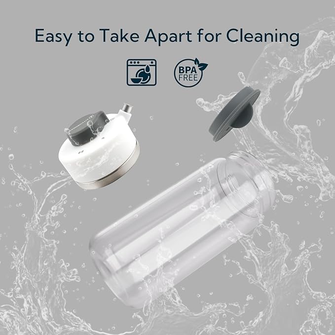 KITCHENDAO Precision Pour Glass Oil Dispenser 2-Piece Set with 3 Modes, Drip-Free Spout, Two Adjustable Flow Speeds, 12 oz Oil and Vinegar Dispensing Bottle 2 Pack Set for Kitchen