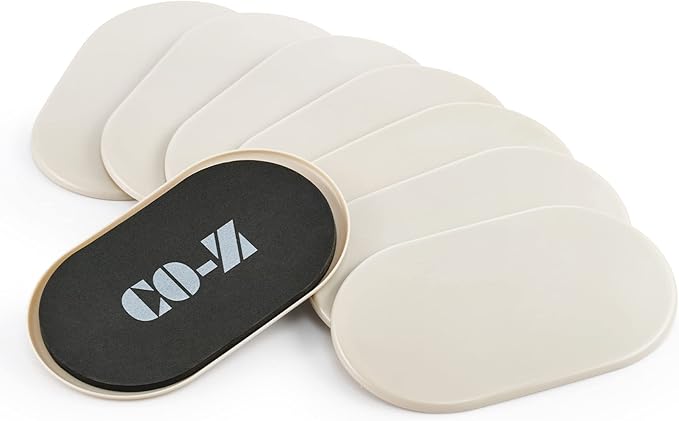 CO-Z Large Furniture Sliders - 8 Pack, 6" x 9 1/2" Oval Reusable Furniture Sliders for Carpet, Heavy-Duty Furniture Gliders Movers for Hardwood Floors, Plastic Moving Pads for Heavy Furniture