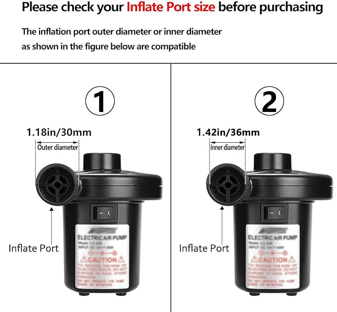 Replacement Nozzles Electric Air Pump 3 Sizes Head Plastic for Partial Bed, Mattress, Inflatable Pool Sofa, Camping Cushions, Toy, Balloons, Yoga Balls