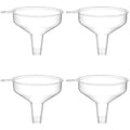 4PCS Mini Plastic Funnel, Clear Small Funnel, 5.5cm/2.17Inch Funnels for Kitchen Use, Food Grade Mini Funnels for Filling Water Bottle, Lotion, Essential Oil, Perfume, Spice and Powder