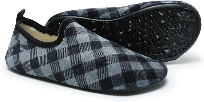 Adult Indoor House Slippers Socks Lightweight Non Slip Grip House Home Shoes for Women Men