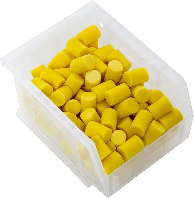 Akro-Mils 30210 AkroBins Plastic Storage Bins, Space-Saving Stackable Bins for Garage, Pantry, Craft Organization, 5-" x 4-" x 3-", Clear, 24-Pack