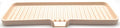 Happitasa Silicone Soap Dish Tray and Sponge Holder with Drain Chute | Bathroom and Kitchen Sink Organizer Caddy (Sand Dollar, 12"x4", 7.4 Ounces)