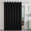 Joydeco Blackout Patio Sliding Door Curtains 84 Inches Long, Grommet Privacy Room Divider Curtains, Extra Wide Thermal Blackout Drapes for Bedroom Living Room (Black, 100Wx84L, 1 Panel)