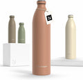 LARS NYSØM Stainless Steel Insulated XL Water Bottle 12oz 17oz 25oz 34oz 51oz | Insulated Thermo Flask for Hot and Cold Beverages | Leakproof Drinking Bottle (Blush Rose, 50.7 oz)