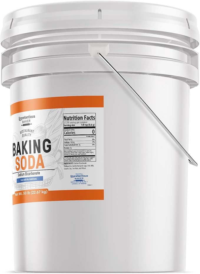 Unpretentious Baker Baking Soda, Cooking, Baking, Cleaning, 5 Gallon Bucket (800 Ounce)