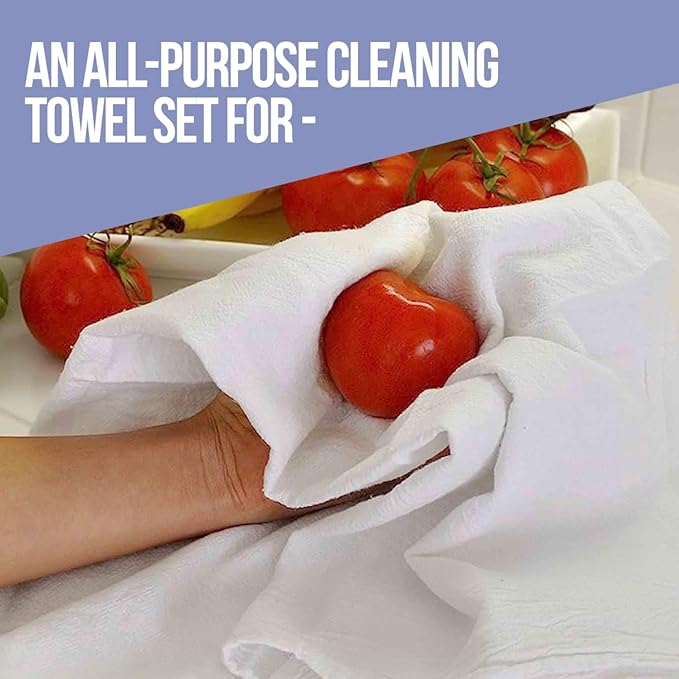 Flour Sack Towels | Tea Towel for Crafts| Kitchen Dish Cotton Blank Towel for Embroidery|Baking Bread Proofing Linen Cover| Thick Absorbent Quick Dry| 12 Pack 28"x28" White
