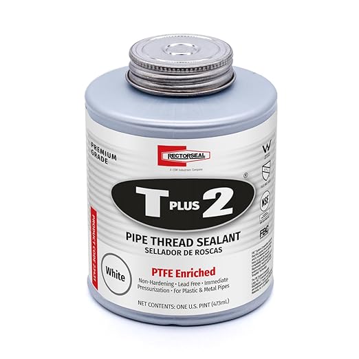 Rectorseal 23431 Pint Brush Top T Plus 2 Pipe Thread Sealant