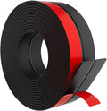 Heavy-Duty 20 ft x 2 in Weather Stripping, Door Draft Stopper Silicone Seal Strip for House and Glass Shower Doors for Collision and Side Gaps of Door and Windows, Black