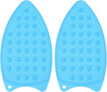 PATIKIL Silicone Iron Rest Pad, 2 Pcs Multipurpose Hot Heat Resistant Iron Rest Plate Protective Pad for Ironing Board Hot Resistant Steamer Steam Compact Mat, Blue