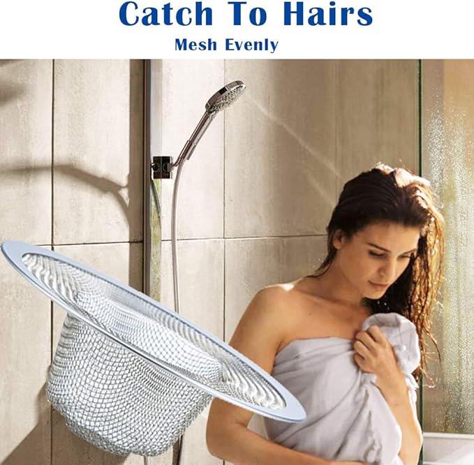 2 Pcs Heavy Duty Stainless Steel Slop Basket Filter Trap, 4.41" Top / 2.44" Mesh Metal Sink Strainer, Perfect for Kitchen Sink/Bathroom Bathtub RV Wash Basin Floor Drain Balcony Drain Hole