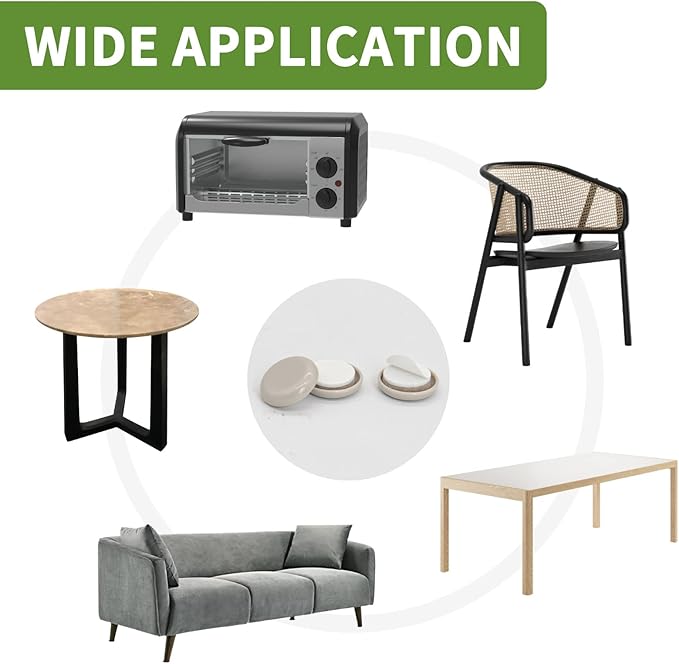 Furniture Sliders for Carpet 48 PCS - 1 inch Furniture Moving Slider Chair Legs Floors Protectors Appliance Slider for Kitchen Appliances