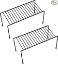 Kitchen Shelves, Cabinet Organization Mini Storage Shelf, Storage Rack Organizer for Kitchen, Fridge, Cabinet, Bathroom (Black 2)