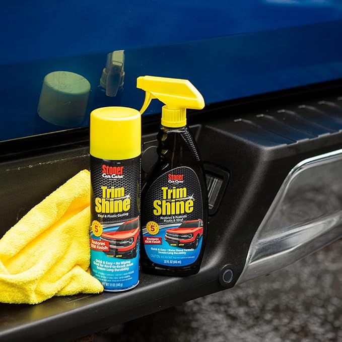 Stoner Car Care 91034-6PK Trim Shine – Vinyl and Plastic Protectant for Interior and Exterior Detailing, Restores OEM Color, Adds Shine, UV and Water Protection – 12 oz (Pack of 6)