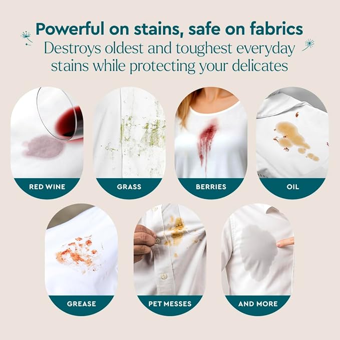 Puracy Stain Remover, Natural Based Travel and Laundry Stain Cleaner for Clothes, Baby Essentials, Kids Stains, Oil and Fabric Spot Cleaner, Unscented (Stain Remover Spray, 48 fl oz)