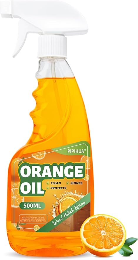 PIPIHUA Wood Oil Polish Spray, Shines & Protects, Wood Cleaner and Furniture Polish for Cabinets Tables Floors 16.9 oz