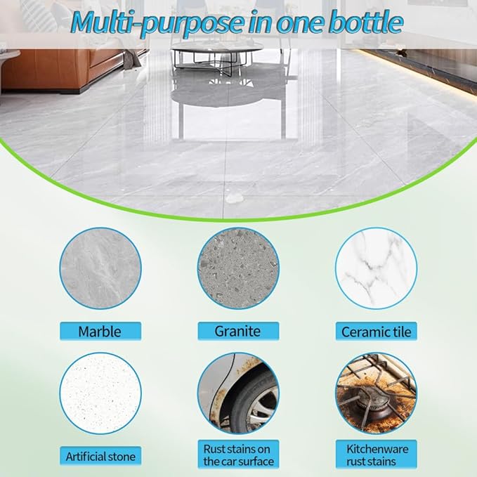 500ml Rust Stain Remover Neutral Metal Cleaner Marble Rust Remover - Powerful and Effective in Removing Rust and Stains From Marble, Granite, Tile, and Metal