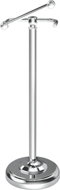 Toilet Paper Holder Stand, Polished Chrome Toilet Paper Holder Free Standing, Post Pivoting Design & Stable Weighted Base SUS304 Stainless Steel for Bathroom(Mega Roll)