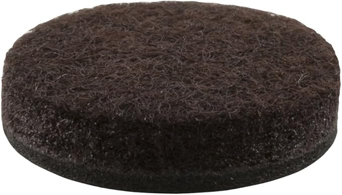 SoftTouch 1" Round Felt Pads – Heavy Duty Self-Stick Furniture Floor Protectors for Hardwood, Tile & Laminate – Scratch & Noise Reducing Pads, Brown, 48 Pack