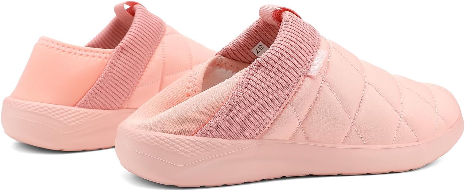 KUBUA Slippers for Men and Womens Indoor House Shoes Plush Slip on Outdoor Garden Loafers