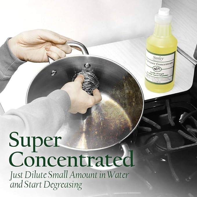 STANLEY HOME PRODUCTS Degreaser Concentrate - Makes 64 Gallons - Removes Stubborn Grease & Grime - Multipurpose Cleaner for Home & Commercial Use