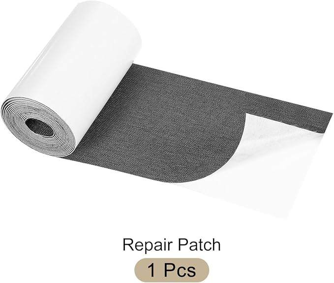 Repair Patches Repair Tape Self-Adhesive DIY Repair Patch Linen Gear Patch for Sofa, Furniture, Chair, Clothing,Tents,3.5x79 Inch,Deep Grey