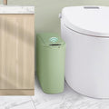 Cesun Automatic Motion Sensor Bathroom Trash Can with Lid, 2.6 Gallon Touchless Trash Bin, Smart Plastic Slim Garbage Can Small Green Wastebasket for Toilet, Office, rv, Bedroom, Living Room