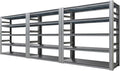 Storage Shelf 5-Tier Garage Shelving, Industrial Shelving with Guardrails, 2500LB Boltless Metal Shelves Heavy Duty for Storage Room, 18" D x 47.2" W x 72" H, Iron Black 3 Pack